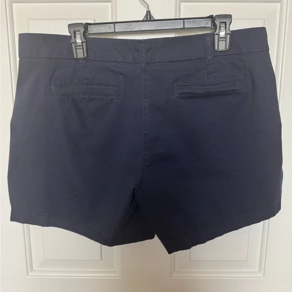 J. Crew Women's Navy Cotton Casual Shorts Size 14 - Picture 2 of 5